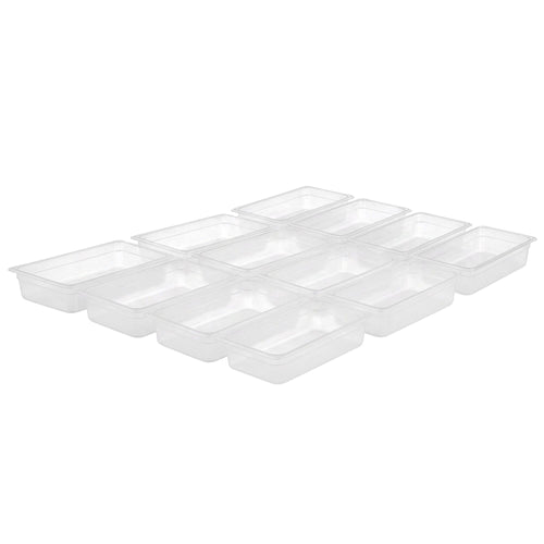(12 pcs) Polypropylene Container - GN 1/3 - Translucent - 5.3 L - Height: 150 mm