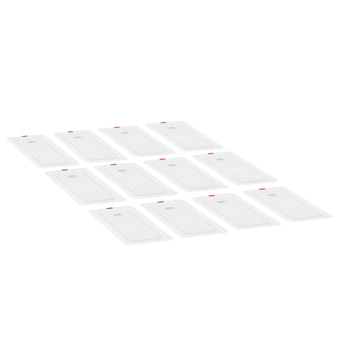 (12 kpl) Polypropeeni GN-kansi GN 1/3 - korkeus: 17 mm - 325x176 mm - maitomainen