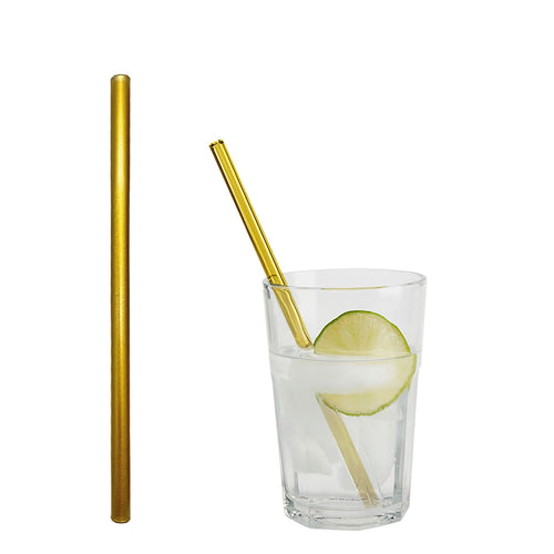 (50 kpl) Lasipillit - suora - 200 mm - ø 8 mm - kulta - sis. 1 nylon puhdistusharjan