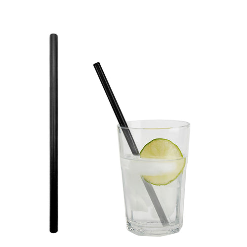 (50 kpl) Lasipillit - suora - 200 mm - ø 8 mm - mattamusta - sis. 1 nylon puhdistusharjan