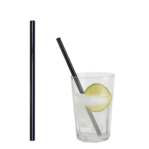 (50 kpl) Lasipillit - suora - 200 mm - ø 8 mm - musta - sis. 1 nylon puhdistusharjan