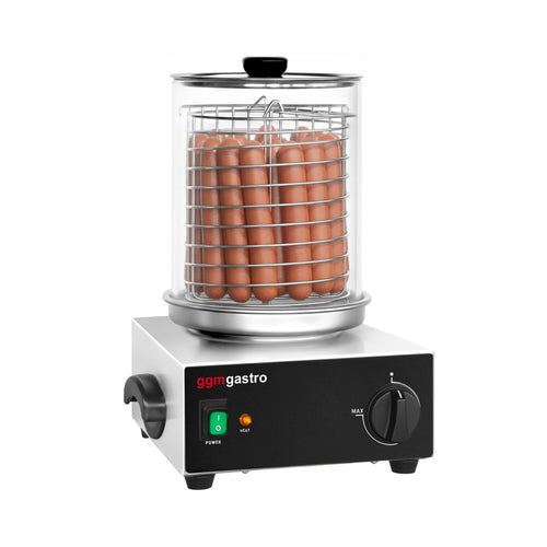 Commercial Hot Dog Steamer - 800W - with Lid