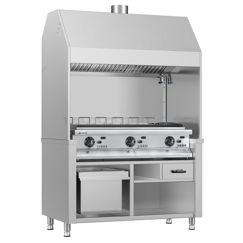 Kaasugrilli BERLIN - 21 kW - 1360 mm - Valurautaritilä