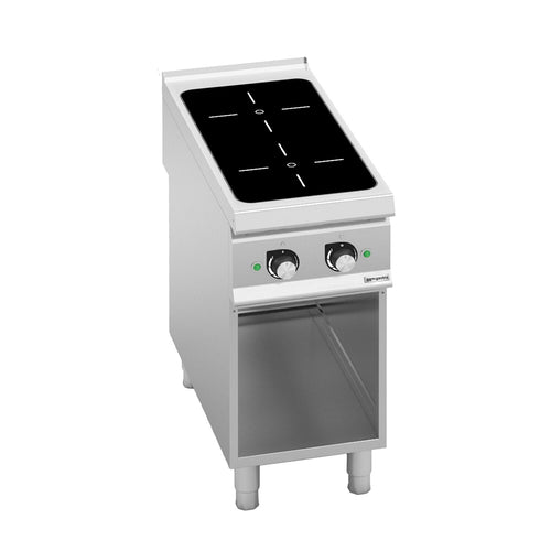 Freestanding Induction Hob - 10kW - 2 zones - with open base shelf