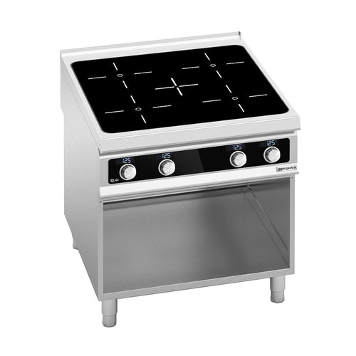 Freestanding Induction Hob - 20kW - 4 zones - with open base shelf - Bflex Digital