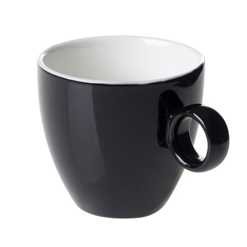(6 kpl) Bart Colour Cafe - Kahvikuppi - 170 ml - Musta