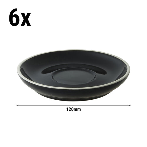 (6 pcs) COLORS - Espresso saucers - Ø120mm - Black
