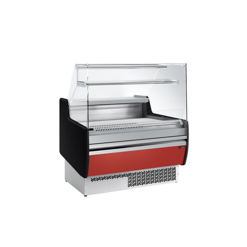Kylmätiski - 998x953 mm - 110 l - Väri punainen - 1 ovea - 1 hyllyä - etulasi Suora