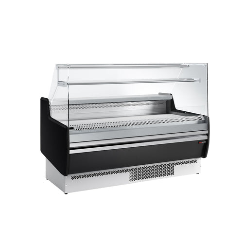 Serve Over Counter - 1622mm - with 2 doors - with 1 shelf - black front panel - capacity 178 litres