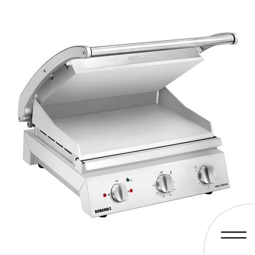 ROBAND | Kontaktigrilli / paninigrilli - 2,2 kW - sileä ylä- ja alapinta - grillauspinta: 375x275mm