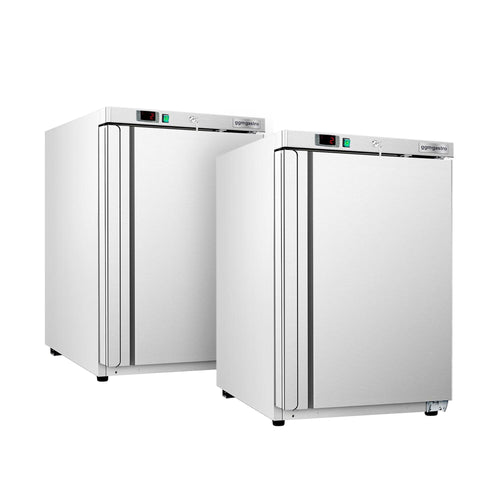 (2 kpl) Jääkaappi ruostumaton teräs ECO - 200 l - 1 ovi - oven sisäpinta muovia
