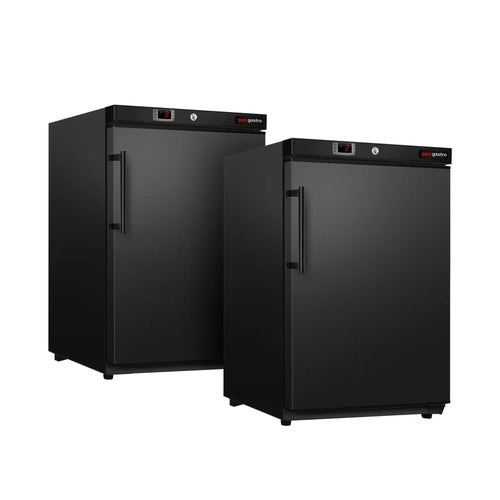(2 kpl) Jääkaappi ECO - 200 l - 1 ovi - oven sisäpinta muovia - musta