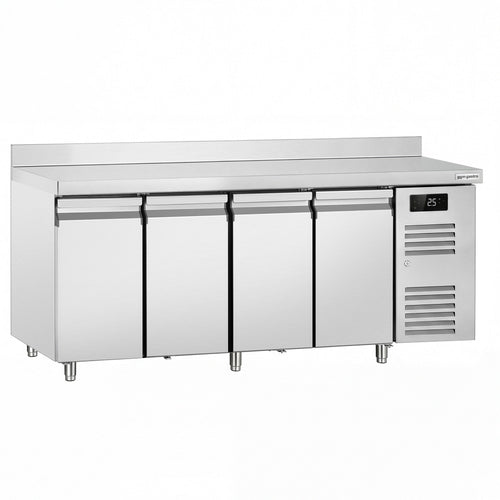 Commercial Counter Fridge ECO – 2230 × 700 mm – 4 Doors – Upstand – Modern Digital Display