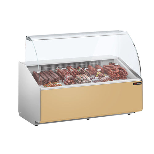 Kylmätiski - 1568x979 mm - 324 l - Väri beige - Etupaneeli beige - etulasi Suora