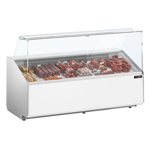 Kylmätiski - 2506x979 mm - 512 l - Väri valkoinen - 4 ovea - etulasi Suora