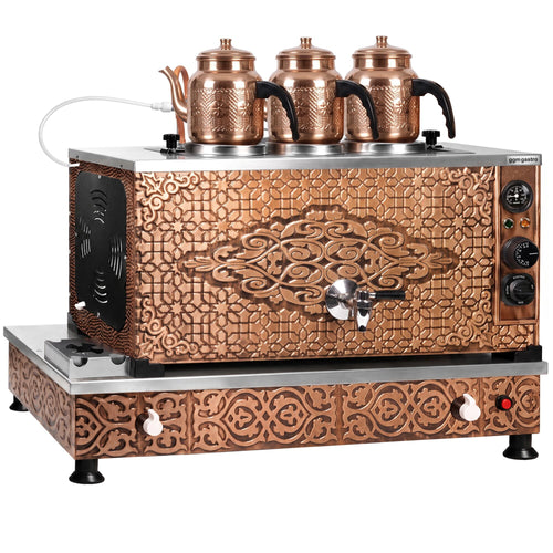 Kaasu- ja sähkökäyttöinen kuparinen teekeitin - 870 mm - 33 l