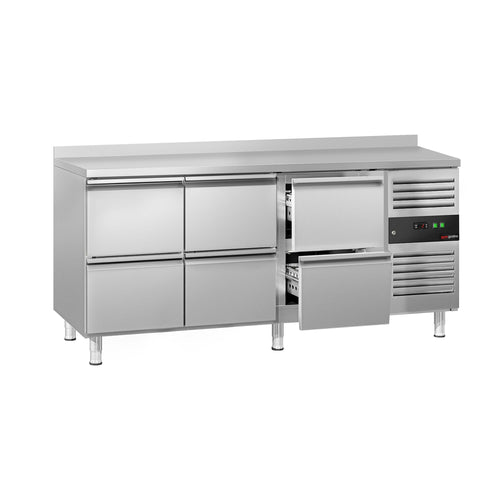 Commercial Counter Fridge ECO - 1795x700mm - with 6 drawers - with upstand - capacity 417 litres