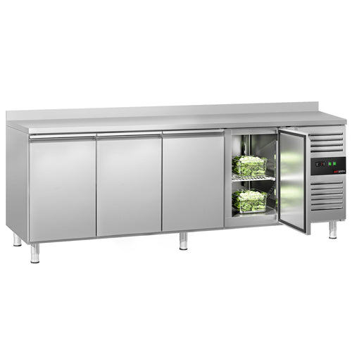 Kylmäpöytä ECO - 2230x700 mm - 553 l - 4 ovea - Takakoroke