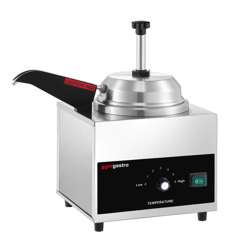 Commercial Hot Sauce Dispenser with Pump with Heated Spout - 550W - 4.4L - incl. insert