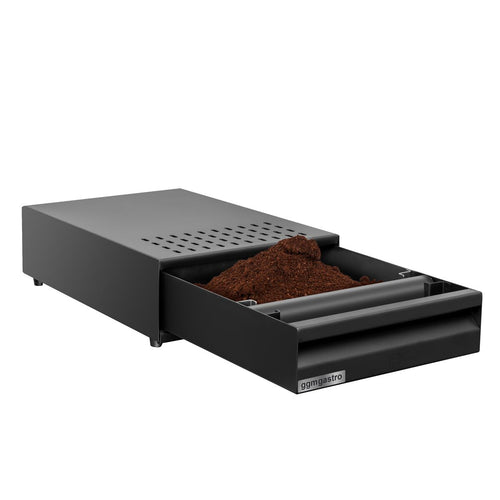 Coffee Knock Drawer - Single - 255x380x105mm - with Knock Bar - Black