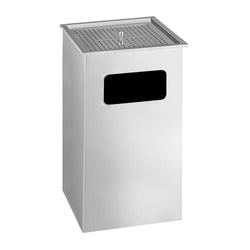 Roska-astia - tuhkakupilla - varusteena irrotettava tuhkakuppi - 300x300x600 mm - ruostumaton teräs
