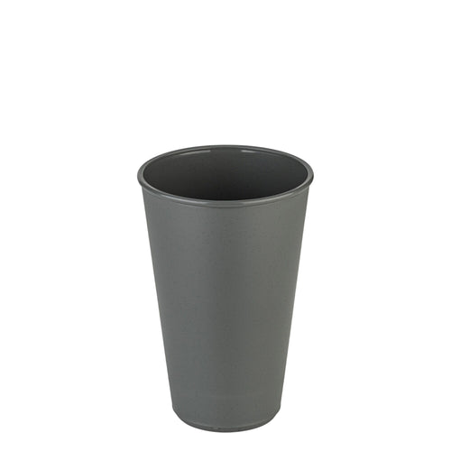 (24 kpl) Uudelleenkäytettävä juomamuki - 400 ml - Ø 88 mm - pinoutuva; elintarvikekelpoinen; astianpesukoneen kestävä; BPA-vapaa - harmaa