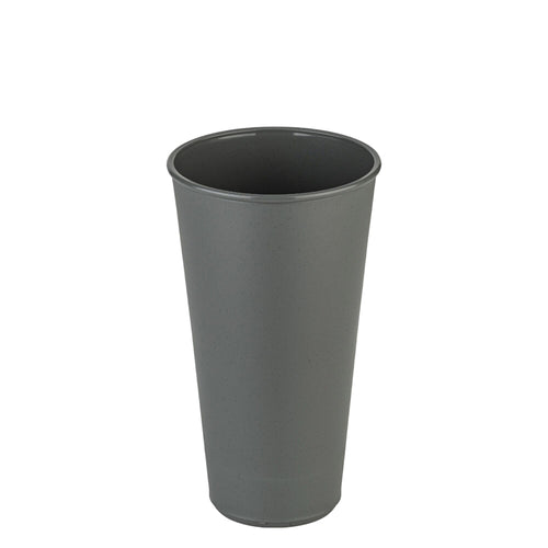 (24 kpl) Uudelleenkäytettävä juomamuki - 500 ml - Ø 88 mm - pinoutuva; elintarvikekelpoinen; astianpesukoneen kestävä; BPA-vapaa - harmaa