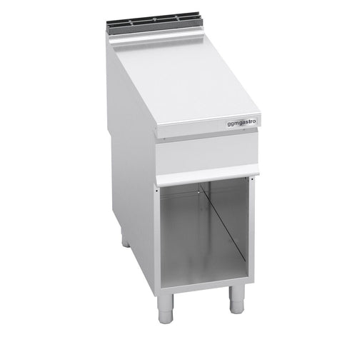 Neutralelementti - 400x900x967 mm - ruostumaton teräs AISI 304; avoin alakaappi; takakoroke - yhteensopiva: Lorenzo 900 -sarja