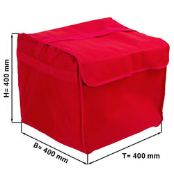(5 kpl) Pizzalaukku - olkahihna - per 8 pizzalaatikkoa - 37x37 cm - punainen