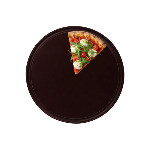 Pizzateller Polyethylen - pizzalautanen - mehurenkaalla - polyeteeni - Ø 220 mm - ruskea