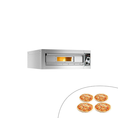 Sähköinen pizzauuni (samottikivipohja) - 990x990 mm - 4 x Ø 33 cm - enintään 400 °C - Manuaalinen