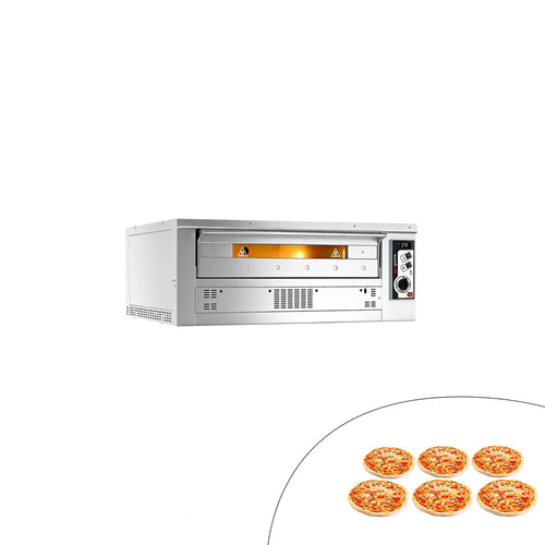 Kaasukäyttöinen pizzauuni (samottikivipohja) - 6 x Ø33cm - enintään 370 °C - Manuaalinen