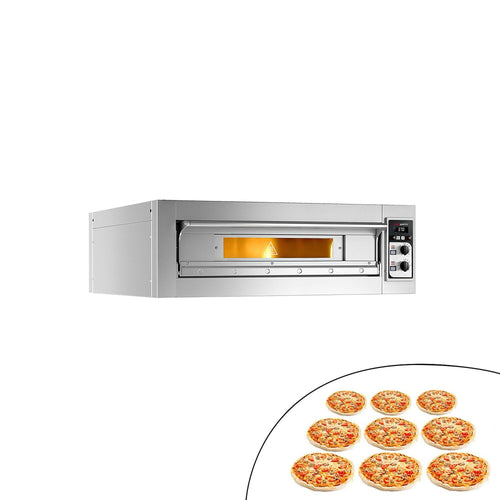 Electric Deck Pizza Oven - Single Deck - Firebrick Base - 9 x Ø 33cm (13") - Mechanical Controls - up to 400°C