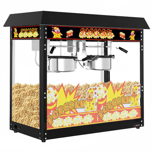 Popcornkone - 2,90 kW - 10 kg/h - varustettu: 2 kattilaa - musta