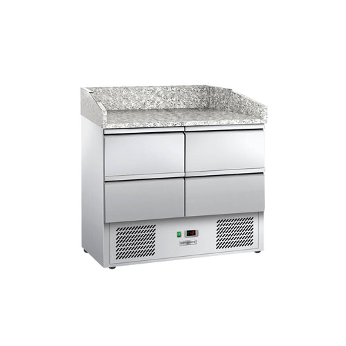Pizzakylmäpöytä ECO - 935x700 mm - 4 vetolaatikkoa