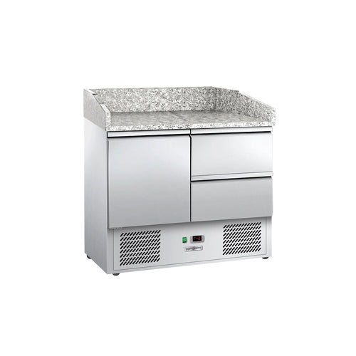 Pizzakylmäpöytä ECO - 935x700 mm - 1 ovea & 2 vetolaatikkoa - 240 l