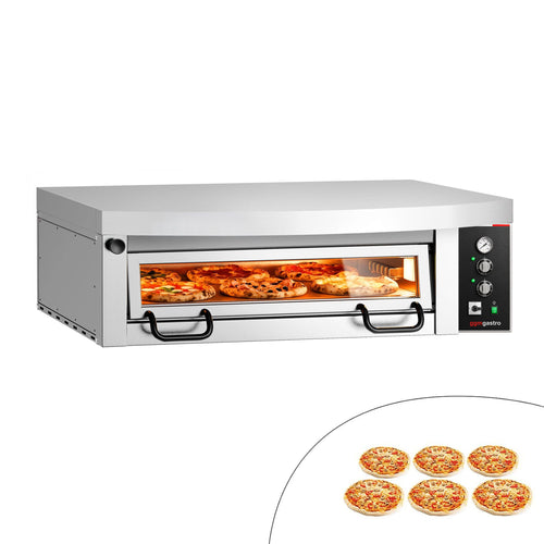 Sähköinen pizzauuni Power (samottikivipohja) - 1010x1462 mm - 6 x Ø 34 cm - enintään 450 °C - Manuaalinen - sis. haube