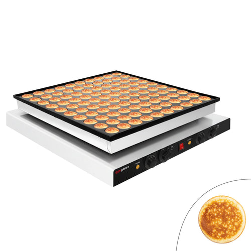 Vohvelirauta ammattikäyttöön - manuaalinen termostaatti - 3 kW - Belgialaiset vohvelit - Ø 42 mm - 100 kpl/erä - teflon‑pinnoitetut paistolevyt