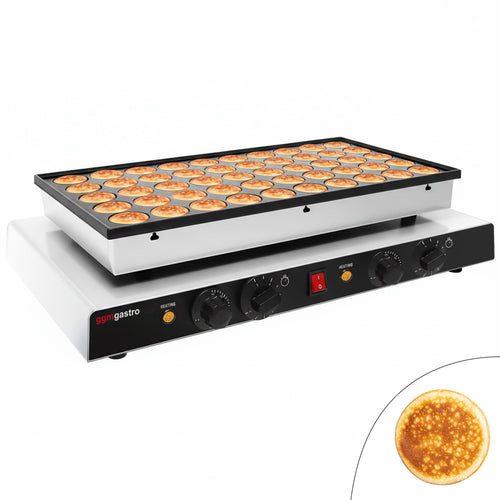 Vohvelirauta ammattikäyttöön - manuaalinen termostaatti - 1,7 kW - Belgialaiset vohvelit - Ø 42 mm - 50 kpl/erä - teflon‑pinnoitetut paistolevyt