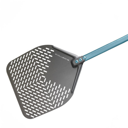 Pizzalapio - EVOLUZIONE - anodisoitu alumiini - rei'itetty - 360x360 mm - S.H.A.-anodisointi - alumiinivarsi 60 cm