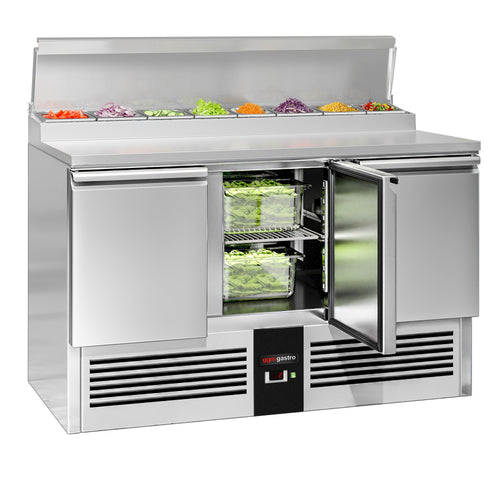 Salaattipöytä PREMIUM - 1368x700 mm - 3 ovea - varten 8x GN 1/6