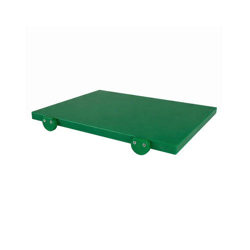 Leikkuulauta - 250x400 mm - Paksuus: 20 mm - HACCP-yhteensopiva - Polyeteeni - Vihreä - Liukuestojaloilla - Ammattikäyttöön