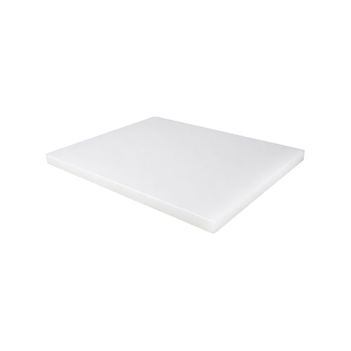 Leikkuulauta - 250x400 mm - Paksuus: 20 mm - HACCP-yhteensopiva - Polyeteeni (PE500) - Valkoinen - Liukuestopinnalla
