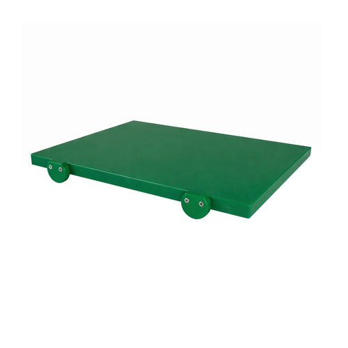 Leikkuulauta - 300x500 mm - Paksuus: 20 mm - HACCP-yhteensopiva - Polyeteeni - Vihreä - Liukuestojaloilla