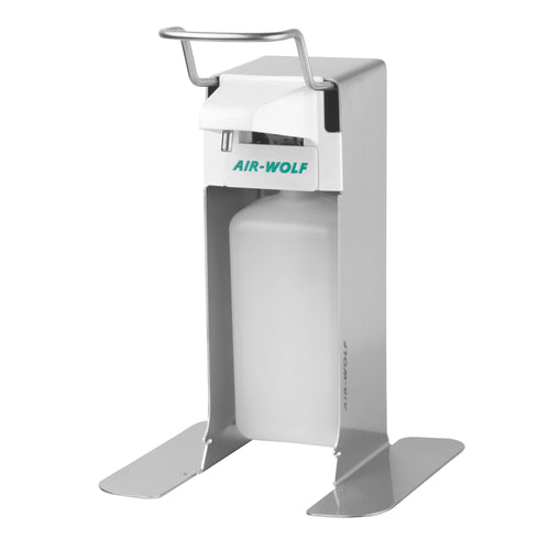 AIR-WOLF | Lever-Operated Tabletop Soap & Hand Sanitiser Dispenser – Stainless Steel - 500 ml