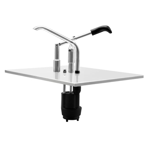 Commercial Sauce Dispenser with Pump - suitable for GN 1/2 containers - adjustable dose - Stainless steel - 325x350mm