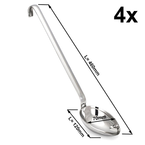 (4 kpl) Tarjoilukauha - Pituus: 460 mm - ruostumaton teräs