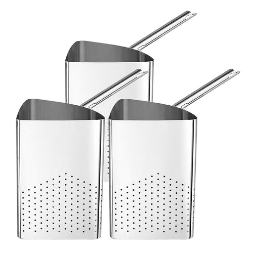 (3 kpl) Höyrytyskori - Ruostumaton teräs - 8,0 l - 195x348x240 mm - yhteensopiva: NSK24 - astianpesukoneen kestävä; sileä pinta; helppo puhdistaa; lämmönkestävä varsi