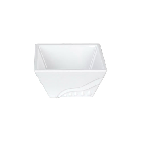 (10 kpl) Tarjoilukulho - melamiini - 90x90x100 mm - konepesunkestävä, mikron kestävä, salamanderiin sopiva, iskunkestävä, naarmuuntumista ehkäisevä, helppo puhdistaa, ammattilaatu - valkoinen