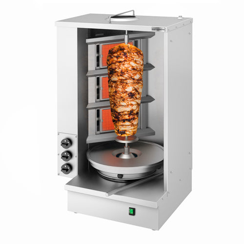 Gas Doner Kebab Grill (Shawarma/Gyros) - 3 Burner - up to 40kg - 8.10kW